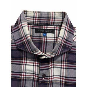 Men's Vince Camuto long sleeve linen plaid shirt  Sz L